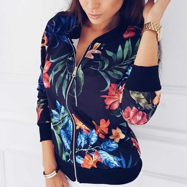 women's jackets plus size women's jacket floral print zipper long sleeved o-neck sweater spring ultra-thin women's loose coat, Black;brown
women's jackets plus size women's jacket floral print zipper long sleeved o-neck sweater spring ultra-thin women's loose coat, Black;brown