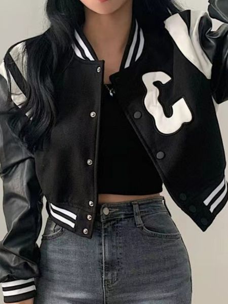 women's jackets full set of vintage loose spring baseball jacket y2k aesthetic casual cut for women's long sleeved harajuku contra, Black;brown
women's jackets full set of vintage loose spring baseball jacket y2k aesthetic casual cut for women's long sleeved harajuku contra, Black;brown