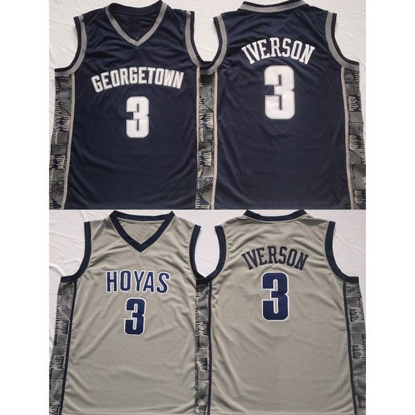 men 3 allen iverson custom georgetown hoyas college jerseys blue gray customize university basketball wear size stitched jersey, Black
men 3 allen iverson custom georgetown hoyas college jerseys blue gray customize university basketball wear size stitched jersey, Black