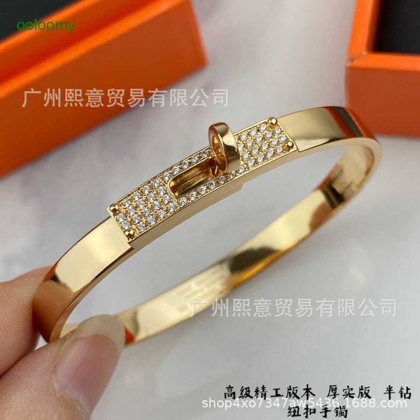 hemres designer bracelet v gold cnc precision edition button h bracelet pig nose light luxury half diamond 18k rose qamr, Black
hemres designer bracelet v gold cnc precision edition button h bracelet pig nose light luxury half diamond 18k rose qamr, Black
