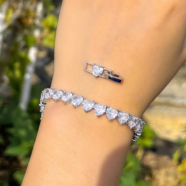 charm bracelets cwwzircons chic love heart shape cubic zirconia stone wedding engagement tennis bracelet for women classic cz jewelry gift c, Golden;silver
charm bracelets cwwzircons chic love heart shape cubic zirconia stone wedding engagement tennis bracelet for women classic cz jewelry gift c, Golden;silver