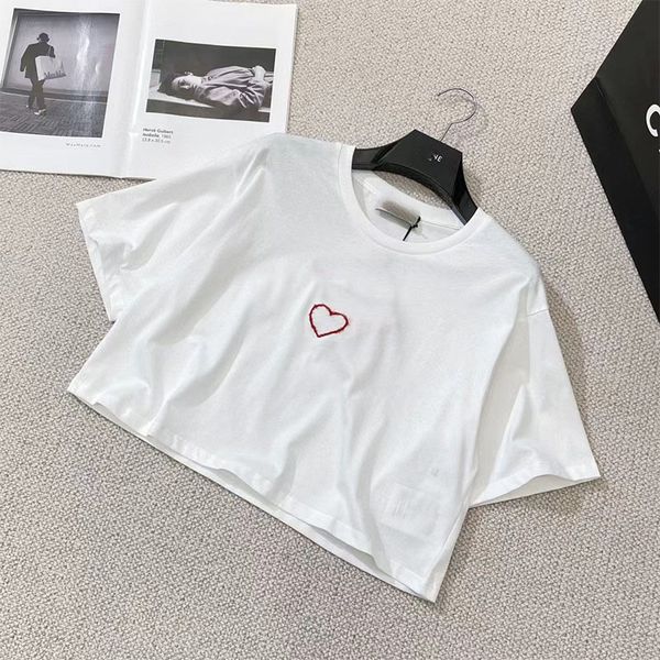 2023 summer new women's t-shirt crop embroideried letter t shirt tank casual short sleeve shirts luxury designer solid color tees, White
2023 summer new women's t-shirt crop embroideried letter t shirt tank casual short sleeve shirts luxury designer solid color tees, White