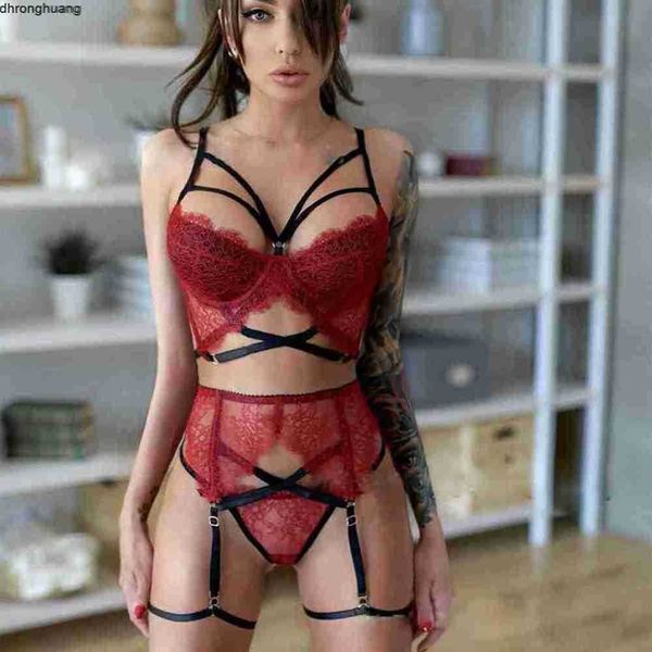 set women' lace binding temptation passionate three point one piece fun underwear setebx9, Red;black
set women' lace binding temptation passionate three point one piece fun underwear setebx9, Red;black