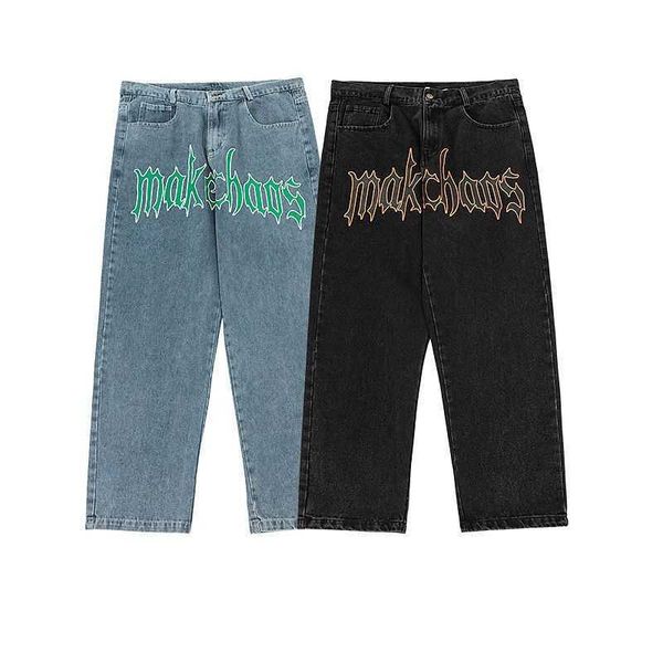 men's jeans new retro high street washed bet printed straight pants men and women ins tide brand loose hip hop high waist jeans ins j23, Blue
men's jeans new retro high street washed bet printed straight pants men and women ins tide brand loose hip hop high waist jeans ins j23, Blue