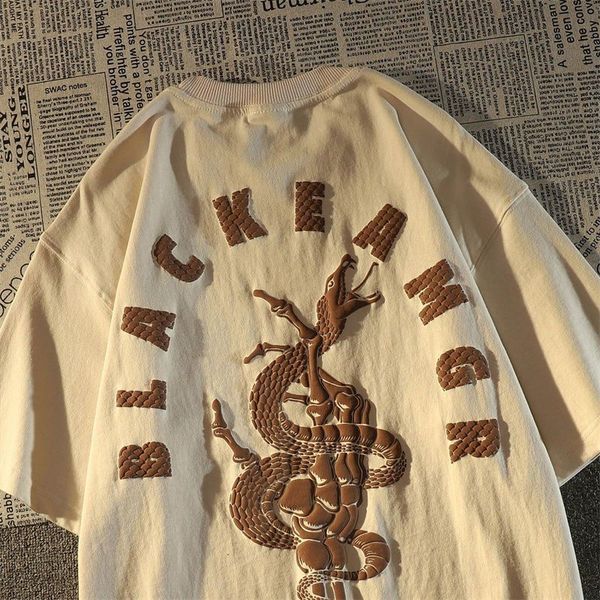 men's t-shirts european and american fashion brands retro short sleeved t-shirts for men's loose and casual printed half sleeved t, White;black
men's t-shirts european and american fashion brands retro short sleeved t-shirts for men's loose and casual printed half sleeved t, White;black