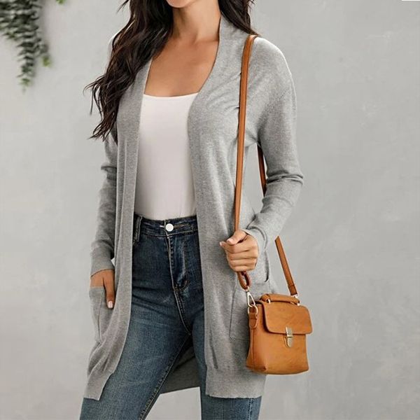 women long knitted cardigan sweaters autumn spring v neck long sleeve basic casual kniting cardigans coat sweater top, White;black
women long knitted cardigan sweaters autumn spring v neck long sleeve basic casual kniting cardigans coat sweater top, White;black