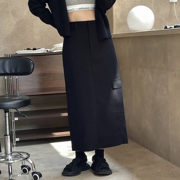 skirts spring autumn women's casual solid color high waist pocket decorative skirt 230424, Black
skirts spring autumn women's casual solid color high waist pocket decorative skirt 230424, Black