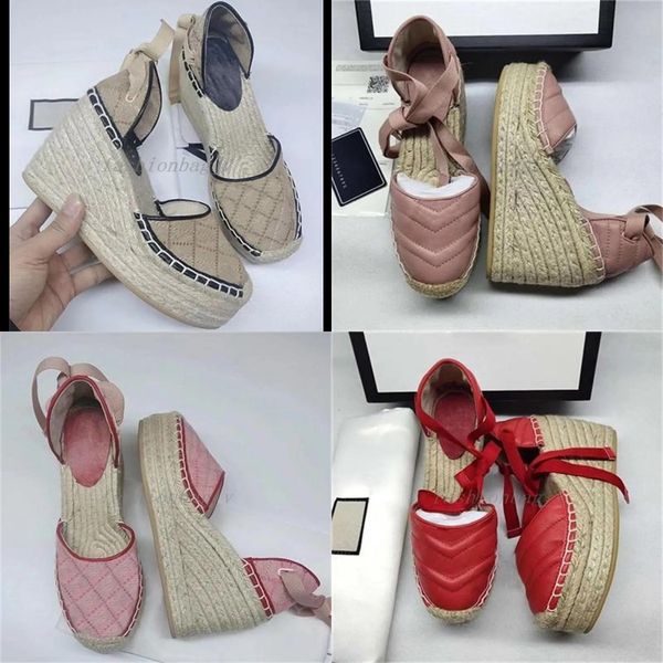 designer sandals women slope heel slides platform sandal shoes leather ankle lace-up slides espadrille ladies high heel, Black
designer sandals women slope heel slides platform sandal shoes leather ankle lace-up slides espadrille ladies high heel, Black