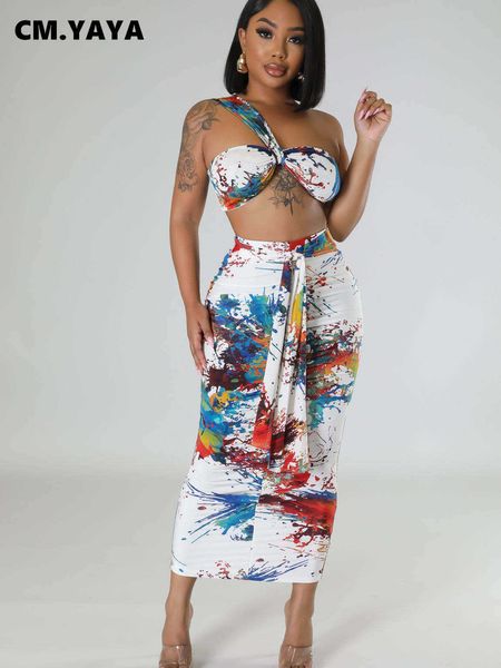 two piece dress cmyaya beach graffiti women two 2 piece set outfits crop and bowknot waist ruched maxi long skirt suit 2023 ins dress set j2, White
two piece dress cmyaya beach graffiti women two 2 piece set outfits crop and bowknot waist ruched maxi long skirt suit 2023 ins dress set j2, White