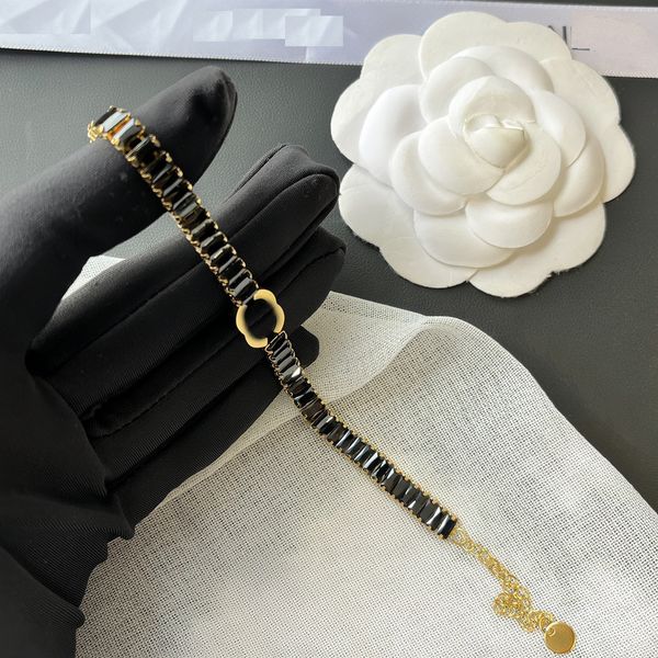 fashion style bracelets women bangle wristband cuff chain clover designer brand letter jewelry black diamond 18k gold plated stainless steel
fashion style bracelets women bangle wristband cuff chain clover designer brand letter jewelry black diamond 18k gold plated stainless steel