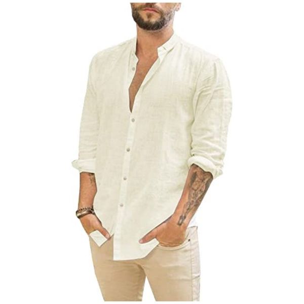 mens linen button down shirts long sleeves summer beach casual regular fit shirt, White;black
mens linen button down shirts long sleeves summer beach casual regular fit shirt, White;black