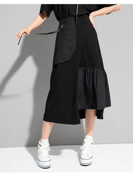 skirts summer cover cross show thin a version irregular skirt personalized stitching ruffle fashion dress 230424, Black
skirts summer cover cross show thin a version irregular skirt personalized stitching ruffle fashion dress 230424, Black