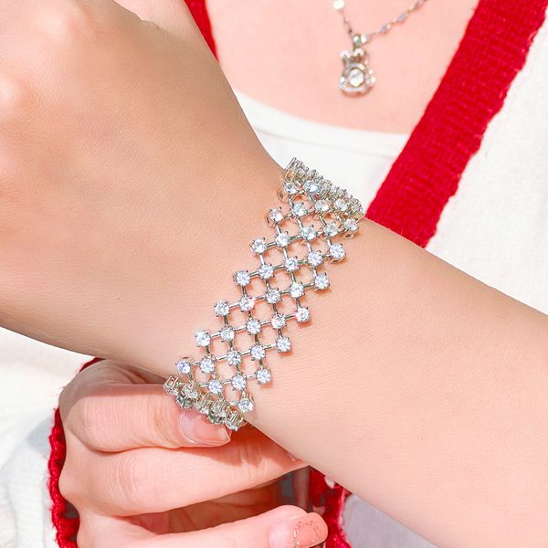 charm bracelets cwwzircons shiny multi layered net round cubic zirconia stone festive wide big wedding bracelets for women bridal party cb31, Golden;silver
charm bracelets cwwzircons shiny multi layered net round cubic zirconia stone festive wide big wedding bracelets for women bridal party cb31, Golden;silver