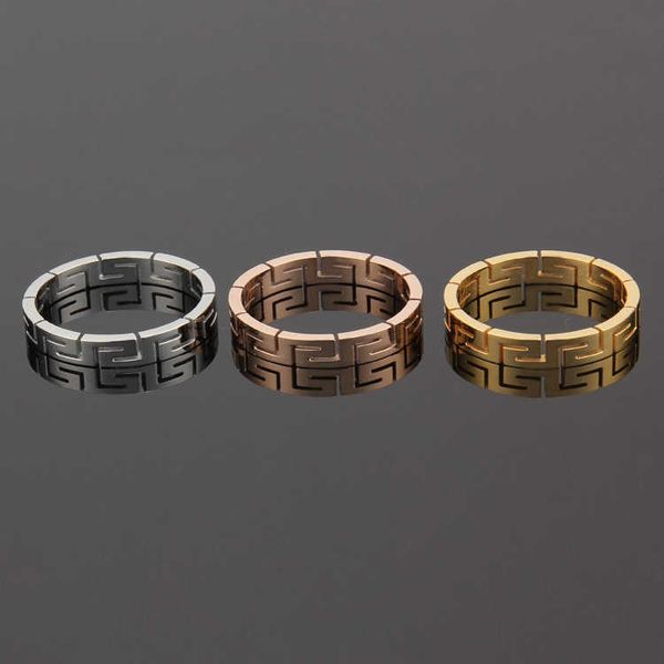 Wedding Rings Stainless Steel 4MM Great Wall Pattern Ring for Women Men Gold Plated Latest Simple Design Fine Jewelry Rings Wholesale
Wedding Rings Stainless Steel 4MM Great Wall Pattern Ring for Women Men Gold Plated Latest Simple Design Fine Jewelry Rings Wholesale