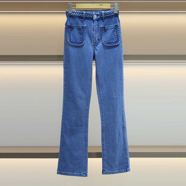 fadan 2022 spring/summer new french elegant fashion versatile high waist micro flared jeans, Blue
fadan 2022 spring/summer new french elegant fashion versatile high waist micro flared jeans, Blue