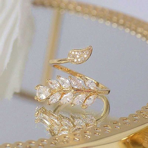 wedding rings caoshi 18k leaves jewelry women finger ring fashion cz zircon wedding engagement leaf adjustable open size gold color rings, Slivery;golden
wedding rings caoshi 18k leaves jewelry women finger ring fashion cz zircon wedding engagement leaf adjustable open size gold color rings, Slivery;golden
