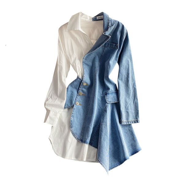 maternity dresses spring fashion irregular denim stitching longsleeved shirt female suit personality dress women 230424, White
maternity dresses spring fashion irregular denim stitching longsleeved shirt female suit personality dress women 230424, White