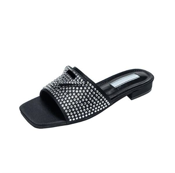 designer slides women luxury slippers rhinestone slipon sandals 2023 summer slide ladies beach chunky heels classic p sandal triangle low he, Black
designer slides women luxury slippers rhinestone slipon sandals 2023 summer slide ladies beach chunky heels classic p sandal triangle low he, Black