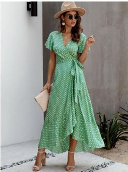 casual dresses summer maxi wrap dresses summer fashion polka dot v-neck ruffle short sleeve women's dress 230425, Black;gray
casual dresses summer maxi wrap dresses summer fashion polka dot v-neck ruffle short sleeve women's dress 230425, Black;gray