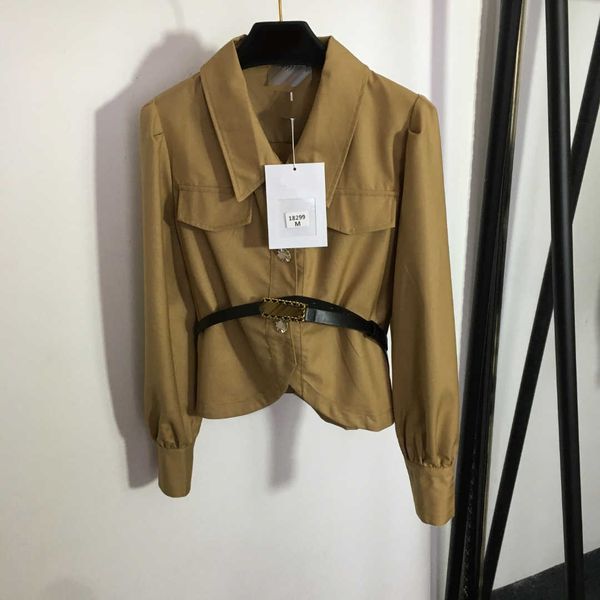 23ss women coat womens jacket womens designer clothing custom button belt tucked waist lapel long-sleeved shirt coat women clothes, Black;brown
23ss women coat womens jacket womens designer clothing custom button belt tucked waist lapel long-sleeved shirt coat women clothes, Black;brown