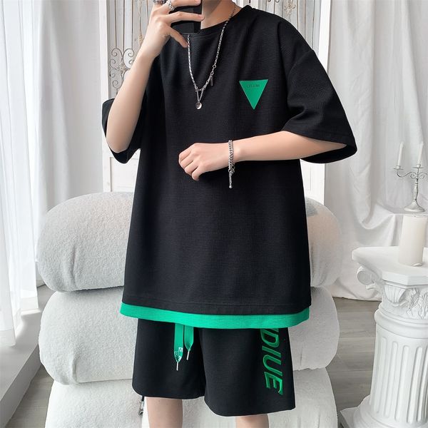 men's tracksuits korean fashion streetwear hip hop rock casual short suit men brand tshirts shorts 2 piece sets summer tracksuit clothe, Gray
men's tracksuits korean fashion streetwear hip hop rock casual short suit men brand tshirts shorts 2 piece sets summer tracksuit clothe, Gray