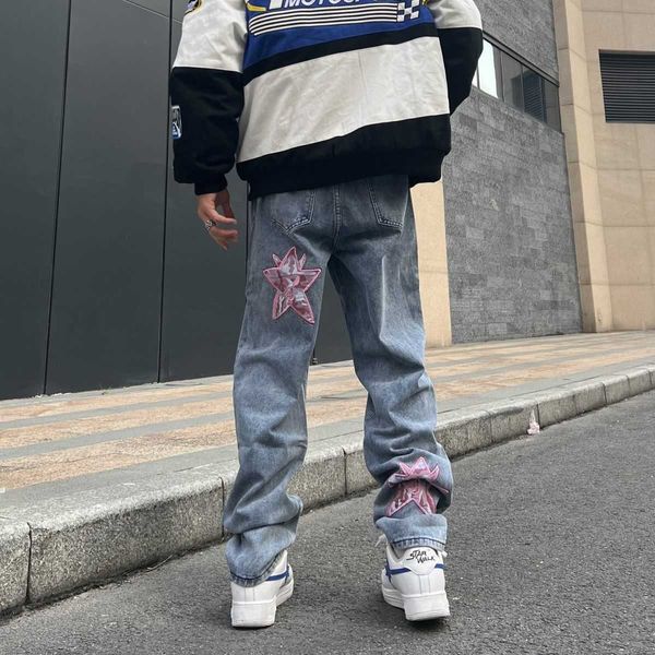 men's jeans trendy y2k retro men's bet print jeans men and women hiphop y2k high street spring and autumn loose casual baggy jeans, Blue
men's jeans trendy y2k retro men's bet print jeans men and women hiphop y2k high street spring and autumn loose casual baggy jeans, Blue