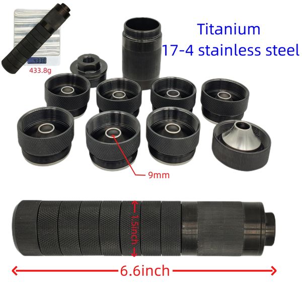 new module titanium d=1.5"l=6.6" 9mm hole fuel filter solvent trap 17-4 stainless steel cup compatible1.375-24 black 1/2-28,5/8-24
new module titanium d=1.5"l=6.6" 9mm hole fuel filter solvent trap 17-4 stainless steel cup compatible1.375-24 black 1/2-28,5/8-24