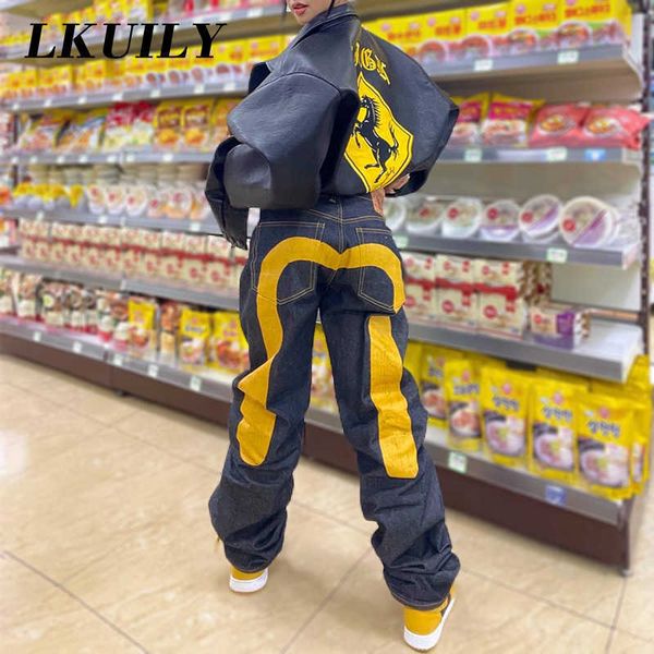 men's jeans printed aesthetics high waist baggy jeans women straight wide leg trousers hip lift wash denim casual fashion streetwear j2, Blue
men's jeans printed aesthetics high waist baggy jeans women straight wide leg trousers hip lift wash denim casual fashion streetwear j2, Blue