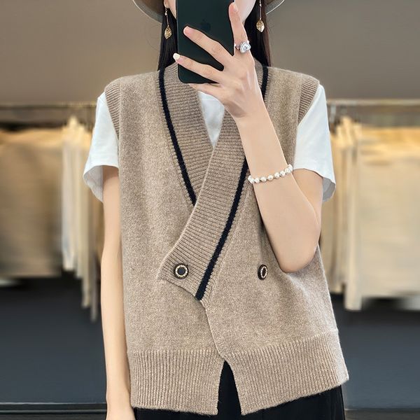 women's vests sweater vest spring autumn casual loose knitted sleeveless ladies v-neck cardigan female outerwear 230424, Black;white
women's vests sweater vest spring autumn casual loose knitted sleeveless ladies v-neck cardigan female outerwear 230424, Black;white