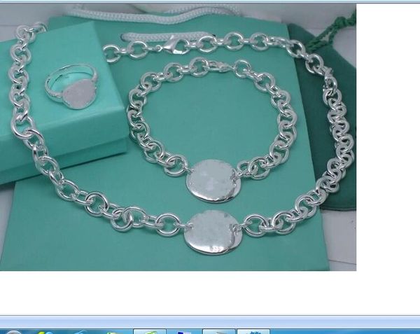 2023 lovely cute pendant necklaces thick stainless steel chain oval luxury designer women necklace bracelet ring suit with dust bag and box, Silver
2023 lovely cute pendant necklaces thick stainless steel chain oval luxury designer women necklace bracelet ring suit with dust bag and box, Silver