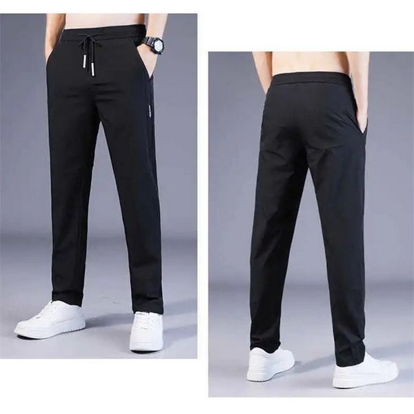men's pants summer men's casual pants ice silk thin sports pants men's elastic straight trousers breathable quick-drying pant, Black
men's pants summer men's casual pants ice silk thin sports pants men's elastic straight trousers breathable quick-drying pant, Black