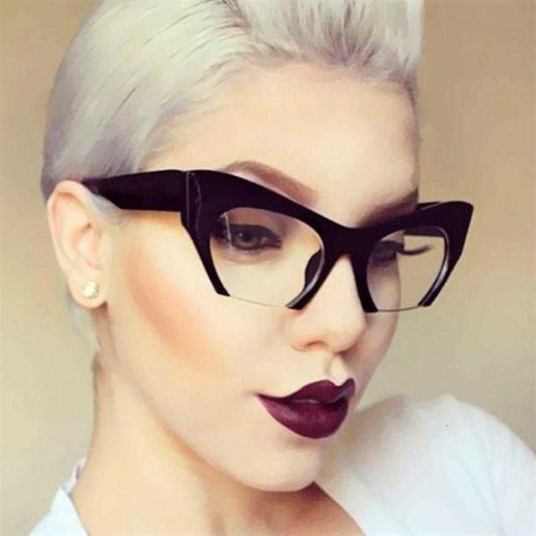 fashion half-frame sunglasses 2022 retro half frame cat eye women glasses can be equipped with myopia prescription lens men, White;black
fashion half-frame sunglasses 2022 retro half frame cat eye women glasses can be equipped with myopia prescription lens men, White;black