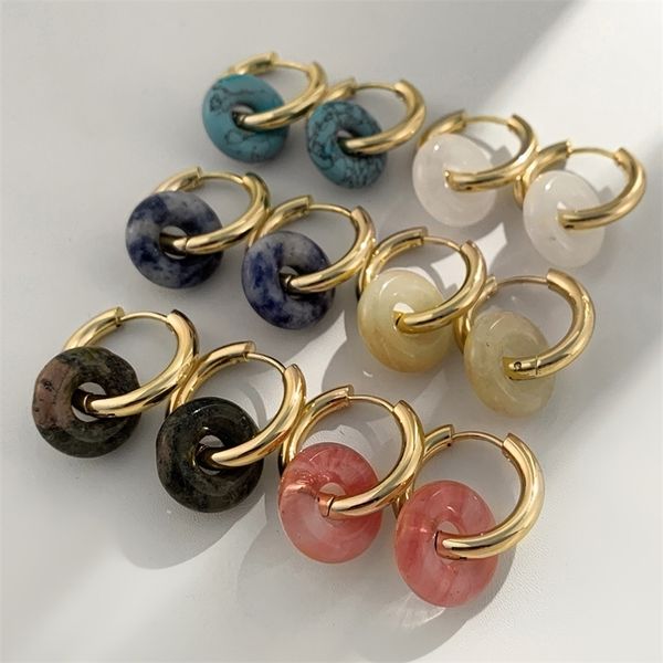 hoop fashion round circel natural stone crystal bead earrings stainless steel gold plated ear buckle earring for women 230424, Golden;silver
hoop fashion round circel natural stone crystal bead earrings stainless steel gold plated ear buckle earring for women 230424, Golden;silver