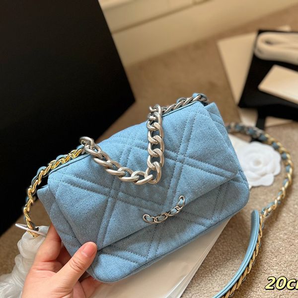 womens designer 19 series denim quilted bags classic mini flap purse silver metal hardware chain hand totes valentine strap crossbody should
womens designer 19 series denim quilted bags classic mini flap purse silver metal hardware chain hand totes valentine strap crossbody should