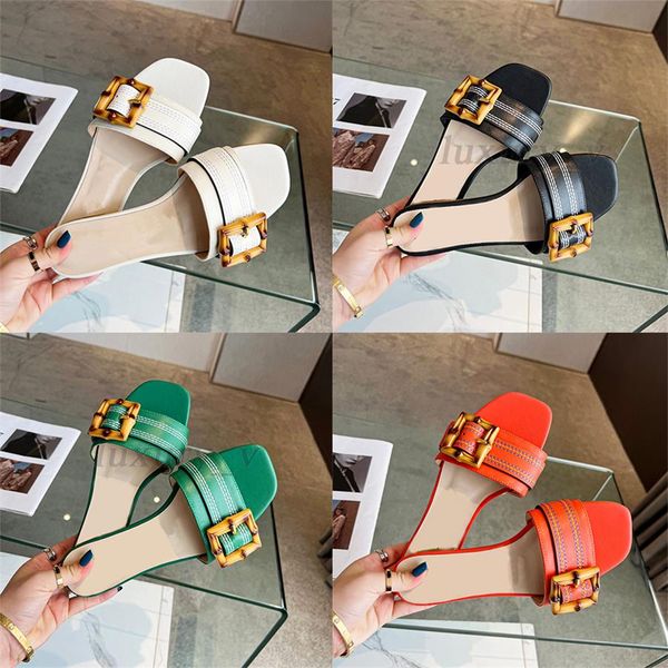designer women slippers bamboo decorative slides lady flat sole sandals metal buckle chunky high heels indoor slippers with box, Black
designer women slippers bamboo decorative slides lady flat sole sandals metal buckle chunky high heels indoor slippers with box, Black