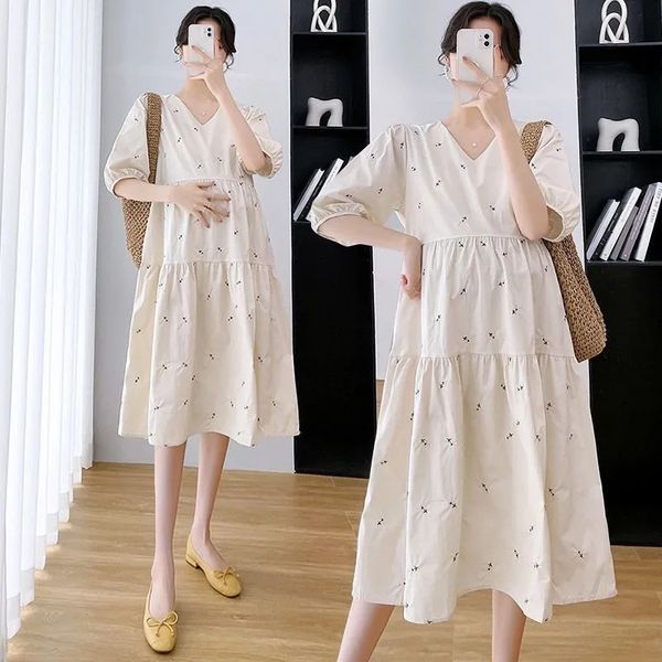 maternity dresses pregnant women's wear 2023 summer french vneck over knee mid length fashion style trendy mom floral 230424, White
maternity dresses pregnant women's wear 2023 summer french vneck over knee mid length fashion style trendy mom floral 230424, White