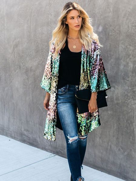 women's jackets wholesale project colorful open sparkling sequin long coat club party elegant women's cardigan spring sequin jacke, Black;brown
women's jackets wholesale project colorful open sparkling sequin long coat club party elegant women's cardigan spring sequin jacke, Black;brown