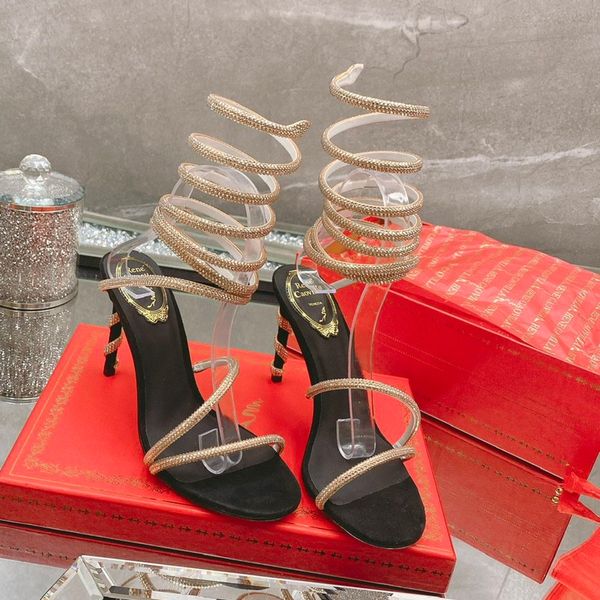 rene caovilla margot sandals rhinestones crysta snake strass stilletto heels women's luxury genuine leather outsole evening dress praty, Black
rene caovilla margot sandals rhinestones crysta snake strass stilletto heels women's luxury genuine leather outsole evening dress praty, Black