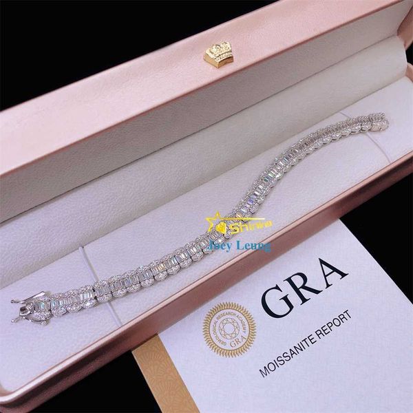 pass diamond tester 8mm baguette stones 925 silver gold plated moissanite diamond iced out cuban link bracelet
pass diamond tester 8mm baguette stones 925 silver gold plated moissanite diamond iced out cuban link bracelet