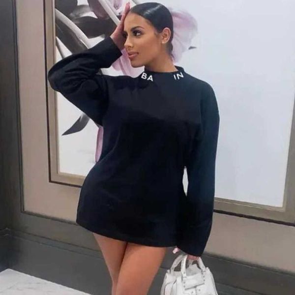 luxury brand designer dress letter print long sleeve t shirt fashion mini skirt short nightclub dresses for woman, Black;gray
luxury brand designer dress letter print long sleeve t shirt fashion mini skirt short nightclub dresses for woman, Black;gray