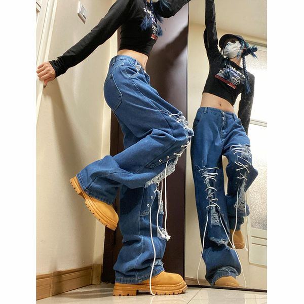 jeans stacked denim streetwear men's trousers casual jeans woman hole jeans 2023 denim pants for mens vaqueros rotos mujer, Blue
jeans stacked denim streetwear men's trousers casual jeans woman hole jeans 2023 denim pants for mens vaqueros rotos mujer, Blue