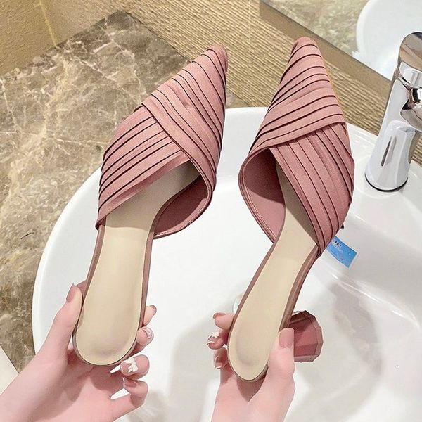 sandals bkqu high heels sandals women shoes pointed toe female slides platform pumps fashion mules zapatillas mujer 230425, Black
sandals bkqu high heels sandals women shoes pointed toe female slides platform pumps fashion mules zapatillas mujer 230425, Black
