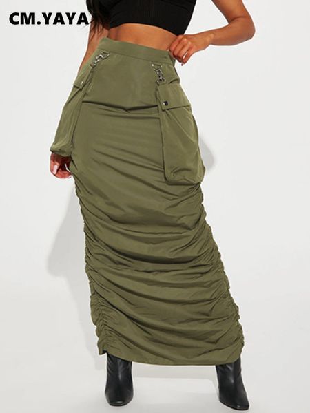 skirts cmyaya women fashion pocket side ruched up slim zipper back slit hem maxi long cargo safari style skirt 2023 green 230424, Black
skirts cmyaya women fashion pocket side ruched up slim zipper back slit hem maxi long cargo safari style skirt 2023 green 230424, Black