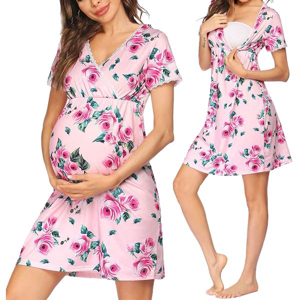maternity dresses robe for hospital nightgown pregnant women nursing breastfeeding nightwear pajama lace vneck sleepwear nightdress 230424, White
maternity dresses robe for hospital nightgown pregnant women nursing breastfeeding nightwear pajama lace vneck sleepwear nightdress 230424, White