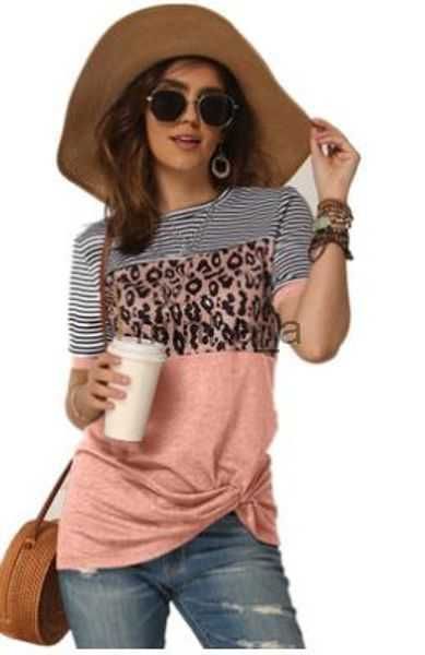 & women's blouses shirts fashion women casual short sleeve summer t-shirt leopard stripes stitching t shirt tees femme ladies tshirt cl, White
& women's blouses shirts fashion women casual short sleeve summer t-shirt leopard stripes stitching t shirt tees femme ladies tshirt cl, White
