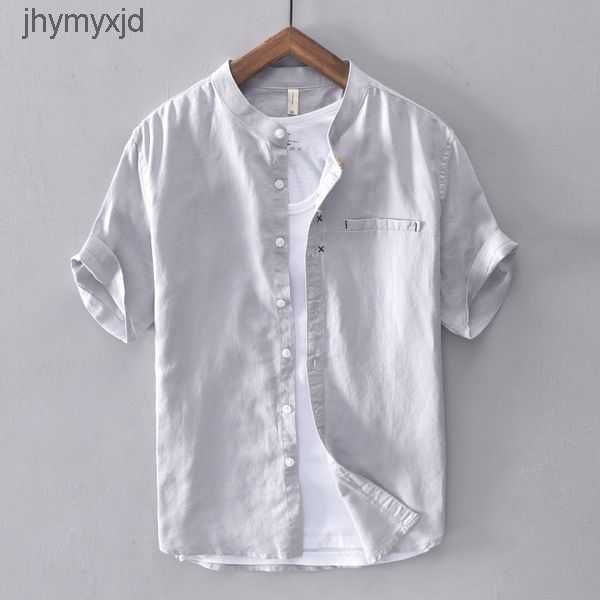 cotton linen shirt men solid short sleeve casual slim button down quality mandarin men's dress shirts camisa masculina 3 eusq, White;black
cotton linen shirt men solid short sleeve casual slim button down quality mandarin men's dress shirts camisa masculina 3 eusq, White;black