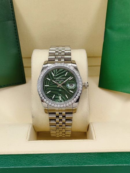 couples style men's wristwatches 41mm 36mm leaves face automatic mechanical womens watches full stainless steel strap diamond bezel man, Slivery;golden
couples style men's wristwatches 41mm 36mm leaves face automatic mechanical womens watches full stainless steel strap diamond bezel man, Slivery;golden