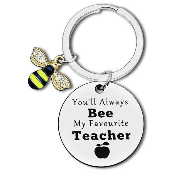 creative graduation bee keychains pendant you'll always bee my favorite teacher stainless steel keychain gift jewelry, Silver
creative graduation bee keychains pendant you'll always bee my favorite teacher stainless steel keychain gift jewelry, Silver