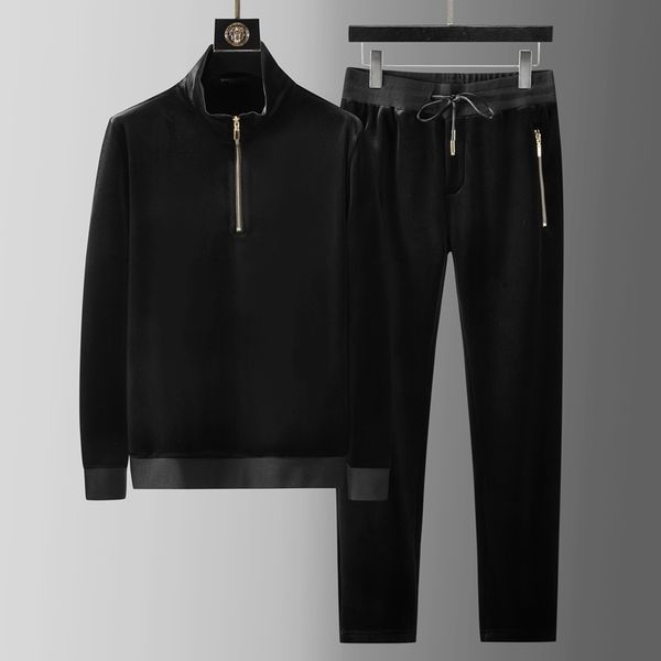 men's tracksuits minglu winter add velvet sport casual men's sets pleuche stand collar zipper black male sweatshirts elastic waist, Gray
men's tracksuits minglu winter add velvet sport casual men's sets pleuche stand collar zipper black male sweatshirts elastic waist, Gray