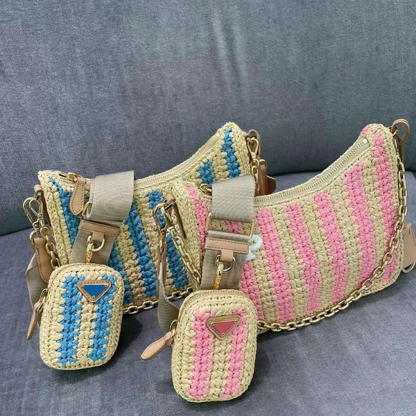 3piece weave straw tote triangle raffia bags womens mens stripe designer prad bag for woman luxury shoulder handbag black purse chain cross
3piece weave straw tote triangle raffia bags womens mens stripe designer prad bag for woman luxury shoulder handbag black purse chain cross